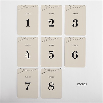 Numéro de table mariage vélo au vent ! - Vue d'ensemble Recto