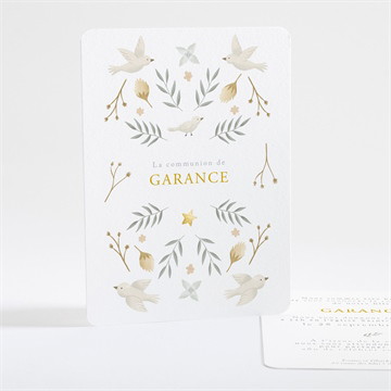 Faire-part communion en vérité dorure