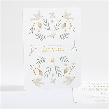 Faire-part communion en vérité dorure