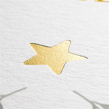 Faire-part de baptême vers le beau dorure - Marquage à chaud OR