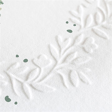 Faire-part de baptême belle journée gaufrage - Détail du faire-part