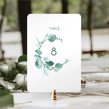 Numéro de table mariage grande esquisse - Mise en situation