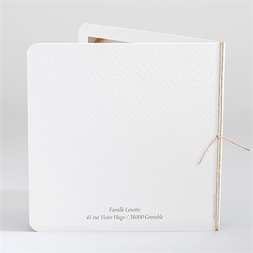 Faire-part naissance nos jumeaux - Dos du faire-part