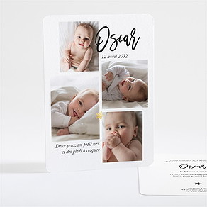 Faire-part naissance mon pêlemêle