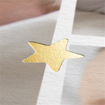 Faire-part naissance mon pêlemêle - Marquage à chaud OR