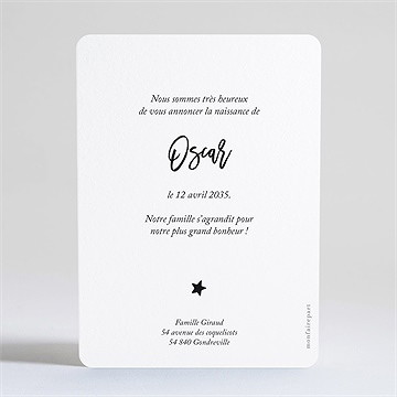 Faire-part naissance mon pêlemêle - Dos du faire-part