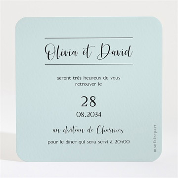 Carton d'invitation mariage so vinyle
