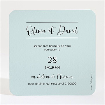 Carton d'invitation mariage so vinyle