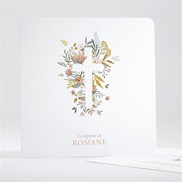 Faire-part de baptême tout en joie carré