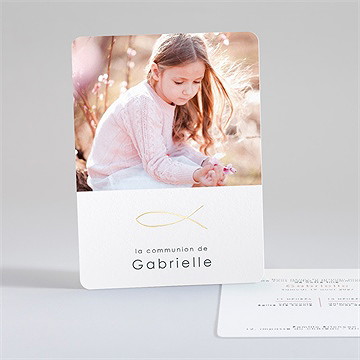 Faire-part communion jour sacré dorure