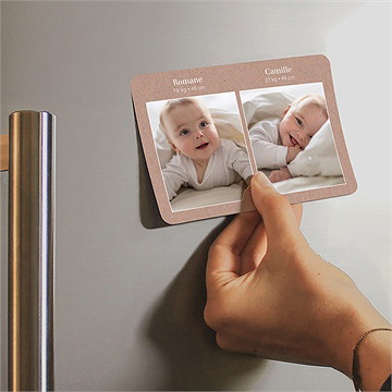 Faire-part naissance jumeaux et jumelles - Mise en situation