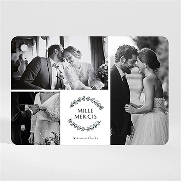 Remerciement mariage avec programme magnet paysage