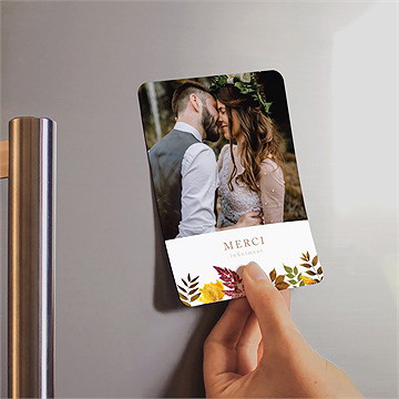 Remerciement mariage subliminal magnet - Mise en situation