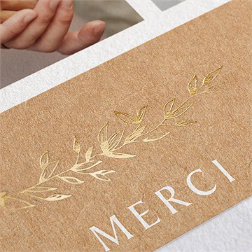 Remerciement mariage bohème écolo paysage - Détail de la carte