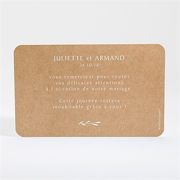 Remerciement mariage bohème écolo paysage - Dos de la carte