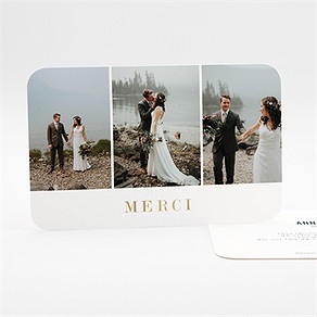 Remerciement mariage integral dorure