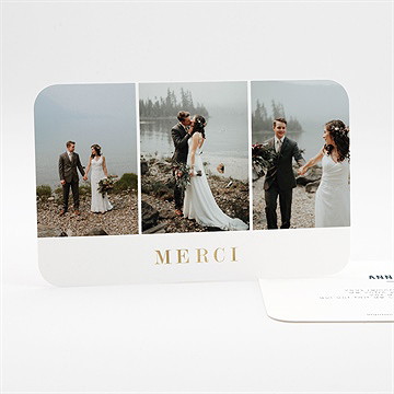 Remerciement mariage integral dorure