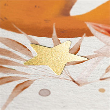 Faire-part naissance mon beau renard dorure - Marquage à chaud OR