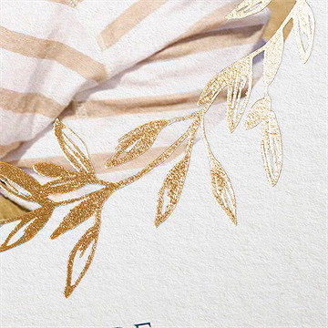 Faire-part de baptême celebrons dorure - marquage à chaud