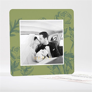 Remerciement mariage intemporel dorure