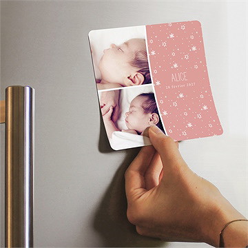 Faire-part naissance constellation magnet - Mise en situation