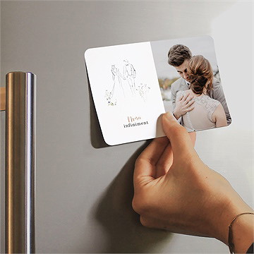 Remerciement mariage complicité magnet - Mise en situation