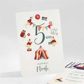 Invitation anniversaire cirque