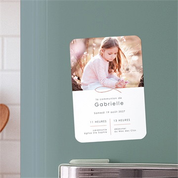 Faire-part communion jour sacré magnet