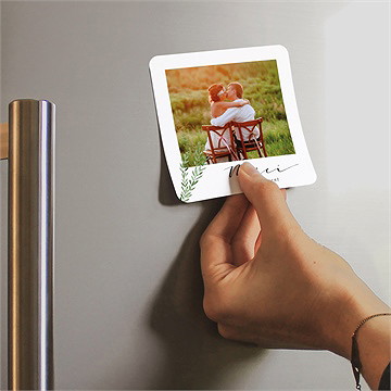 Remerciement mariage branche d'amour magnet - Mise en situation