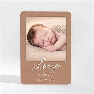 Faire-part naissance paisible - Mise en situation