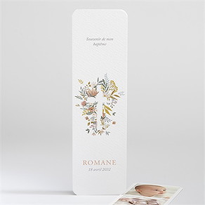 Signet baptême tout en joie recto-verso