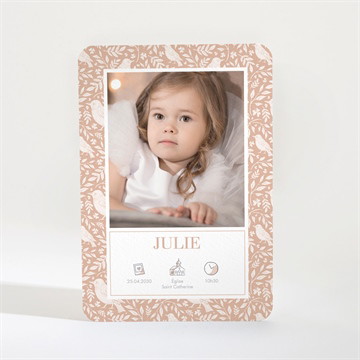 Faire-part de baptême mes petits oiseaux magnet