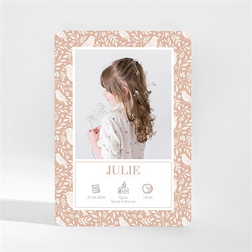 Faire-part communion beaux symboles magnet - Mise en situation