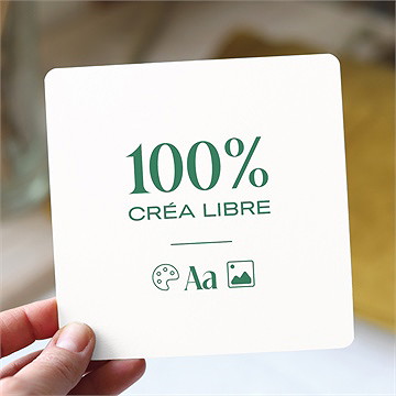 Carte de voeux vierge 100% crea carré