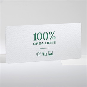 Carte de voeux voeux 100% à créer allongé