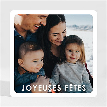 Carte de voeux joyeuses fetes magnet