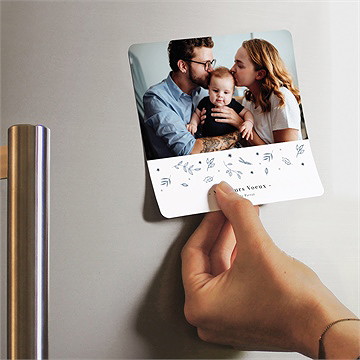 Carte de voeux ça passe si vite magnet - Mise en situation