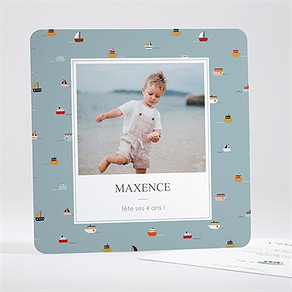 Invitation anniversaire les petits bateaux