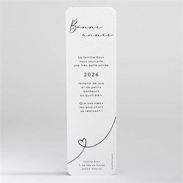 Carte de voeux happy new year - Dos de la carte