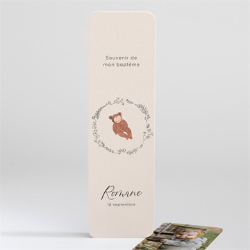 Signet baptême bébé nounours