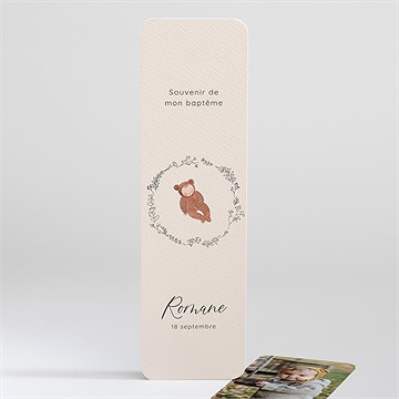 Signet baptême bébé nounours