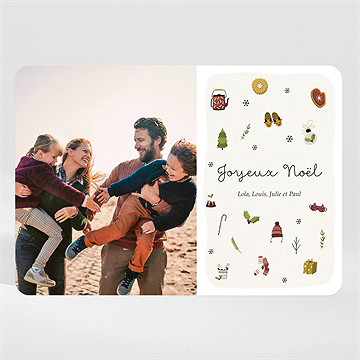 Carte de voeux bien au chaud magnet