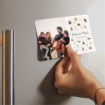 Carte de voeux bien au chaud magnet - Mise en situation