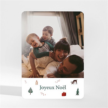 Carte de voeux sports d'hiver magnet