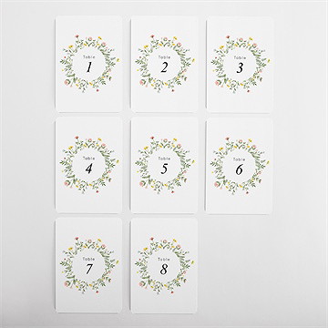 Numéro de table mariage joie champetre - Vue d'ensemble