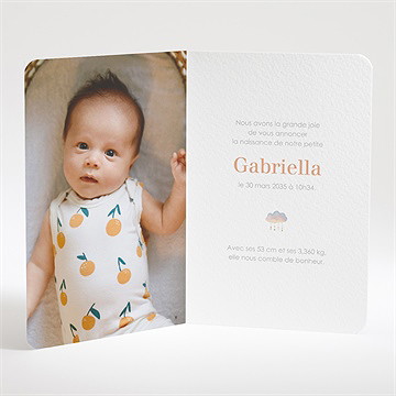 Faire-part naissance mes petits dessins - Intérieur du faire-part