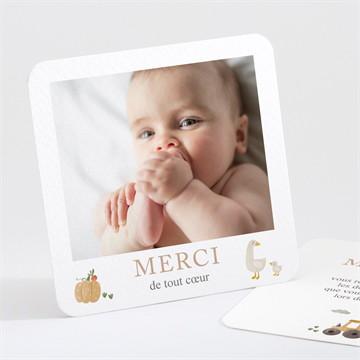 Remerciement naissance dans la ferme