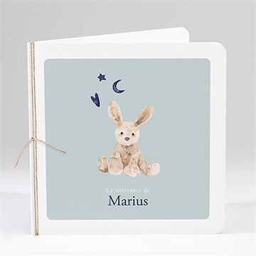 Faire-part naissance mon lapin en peluche