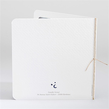 Faire-part naissance mon lapin en peluche - Dos du faire-part