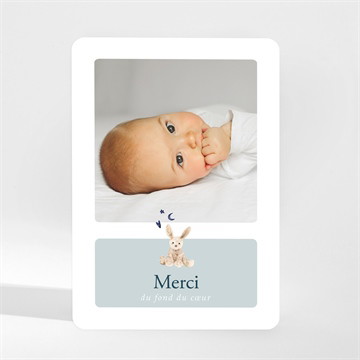 Remerciement naissance mon lapin en peluche